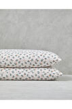 Crispy Dots Kolay Ütülenir 2'li Yastık Kılıfı 50x70 cm Yeşil-Turuncu