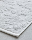 Flower Touch Pamuklu Jakarlı Yüz Havlusu 50x80 cm Ekru