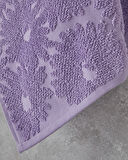 Flower Touch Pamuklu Jakarlı Yüz Havlusu 50x80 cm Lila