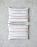 Serene Stripes Pamuklu 2'li Yastık Kılıfı 50x70 cm Pembe