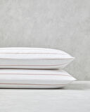 Serene Stripes Pamuklu 2'li Yastık Kılıfı 50x70 cm Pembe