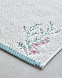 Flower Creeper Pamuklu Nakışlı Yüz Havlusu 50x80 cm Ekru