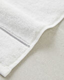 Chic Stripe Pamuklu Nakışlı El Havlusu 30x50 cm Beyaz