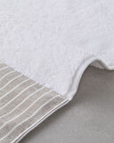 Natural Stripe Pamuklu El Havlusu 30x50 cm Beyaz