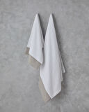 Natural Stripe Pamuklu Yüz Havlusu 50x90 cm Beyaz