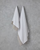 Natural Stripe Pamuklu Banyo Havlusu 90x150 cm Beyaz