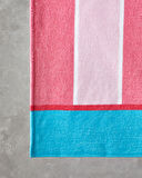 Funny Stripe Pamuklu Baskılı Plaj Havlusu 90x150 cm Pembe