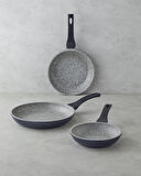 Costa Nuovo Premium 3'lü Tava Seti 20-24-28 cm Gri