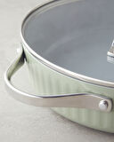 Berlin Fusion Pro Basık Tencere 28 cm Yeşil