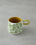 Growtopia Stoneware Kupa 340 ml Yeşil-Beyaz