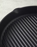 Hecha Demir Döküm Yuvarlak Grill Tava 28x4 cm Biberiye Yeşili