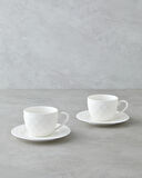 Carmen New Bone China 4 Parça 2 Kişilik Çay Fincanı Takımı 220 ml Beyaz