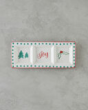 Joy Dolomite Sunumluk 25x10 cm Beyaz - Kırmızı