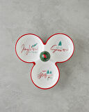 Joy Dolomite Sunumluk 28x28 cm Beyaz - Kırmızı