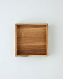 Akasya Dekoratif Tepsi 20x20x4 cm Koyu Kahverengi