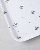 Feuille Melamin Kaydırmaz Tepsi 33x33 cm Yeşil