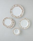 Tierra Bone Porselen Yemek Takımı 24 Parça 6 Kişilik Kahverengi