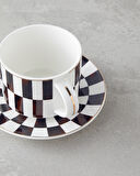 Emberly New Bone China 4 Parça 2 Kişilik Çay Fincanı Takımı 230 ml Kahverengi