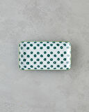 Plantopia Porselen Kayık Tabak 17x10 cm Beyaz - Yeşil