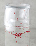 Ribbon Joy Cam Sürahi 700 Ml + 220 Ml Kırmızı