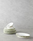 Lavender Porselen Kahvaltı Takımı 12 Parça 6 Kişilik Yeşil-Mavi