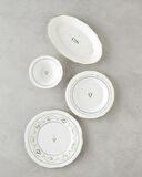 Lavender Porselen Kahvaltı Takımı 12 Parça 6 Kişilik Yeşil-Mavi