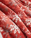 Snowland Koltuk Şalı 120x160 cm Kırmızı