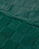 Classic Check Jakarlı Supersoft Tek Kişilik Battaniye 150x200 cm Koyu Yeşil