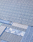 Patch Mosaic Çift Kişilik Çok Amaçlı Örtü 200x220 cm Mavi