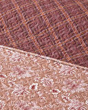 Jacobean Plaid Çift Kişilik Çok Amaçlı Örtü 200x220 cm Bordo