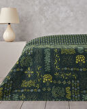Tendril Bloom Çift Kişilik Çok Amaçlı Örtü 200x220 cm Yeşil
