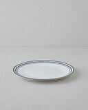 Monarch Porselen Servis Tabağı 25 cm Siyah - Beyaz