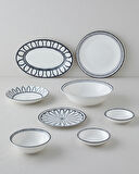 Monarch Porselen Kase 23 cm Siyah - Beyaz