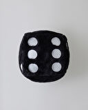 Dice Dekoratif Kırlent 20x20 cm Siyah - Beyaz