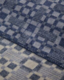 Echo Plaid Pamuklu Tek Kişilik Battaniye 150x200 cm Mavi