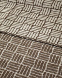 Woven Grid Pamuk Akrilik Çift Kişilik Battaniye 200x220 cm Kahverengi