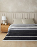 Modern Line Pamuk Akrilik Tek Kişilik Battaniye 150x200 cm Gri