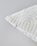 Deluxe Jakarlı Dekoratif Kırlent 35x55 cm Krem