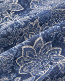 Boho Bloom Pamuk Tek Kişilik Nevresim Takımı 160x220 cm Lacivert