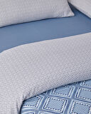 Diamond Twist Kolay Ütülenir Tek Kişilik Nevresim Takımı 160x220 cm Koyu Mavi