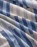 Blockform Kolay Ütülenir Tek Kişilik Nevresim Takımı 160x220 cm Koyu Mavi-Bej