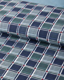 Dotty Gingham Kolay Ütülenir Tek Kişilik Nevresim Takımı 160x220 cm Koyu Mavi-Yeşil