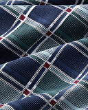 Dotty Gingham Kolay Ütülenir Çift Kişilik Nevresim Takımı 200x220 cm Koyu Mavi-Yeşil