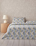 Modern Braid Kolay Ütülenir Çift Kişilik Nevresim Takımı 200x220 cm Yeşil-Mavi