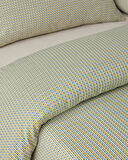 Border Line Kolay Ütülenir Tek Kişilik Nevresim Takımı 160x220 cm Yeşil-Bej