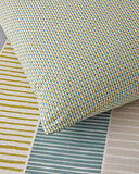 Border Line Kolay Ütülenir Tek Kişilik Nevresim Takımı 160x220 cm Yeşil-Bej