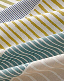 Border Line Kolay Ütülenir Çift Kişilik Nevresim Takımı 200x220 cm Yeşil-Bej