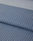 Pincheck İpliği Boyalı Tek Kişilik Nevresim Takımı 160x220 cm Mavi