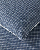 Pincheck İpliği Boyalı Tek Kişilik Nevresim Takımı 160x220 cm Mavi