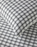 Swirl Check İpliği Boyalı Tek Kişilik Nevresim Takımı 160x220 cm Siyah